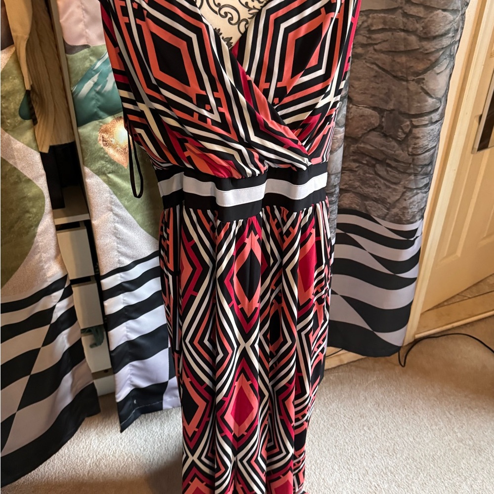 Igigi Red and Black Sleeveless Maxi Sundress